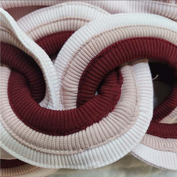 Christopher Esber Chain-linked Rib Knit Crop Top In Blush - Picture 7 of 9